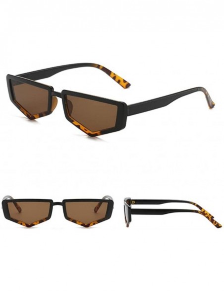 Rectangular Retro Punk Style Irregular Pentagon Shape Sunglasses Vintage Glasses For Unisex - D - C9196SMCQO9 $8.21