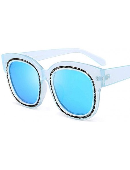 Aviator Cat Eye Chain Polarized Sunglasses Men Women 2019 Fashion Shades C2 Leopard - C1 Black - CA18YR7MU0A $15.59