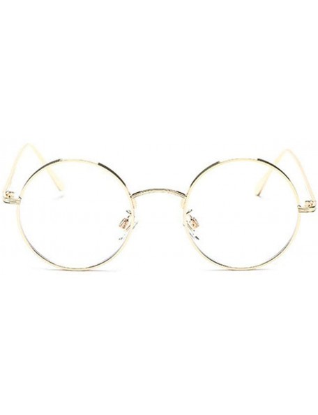 Round Fashion Punk Style Small Round Sunglasses Lady Vintage Men Metal Full Frame Sun Glasses UV400 - Gold - CI18RLSSI6W $11.27