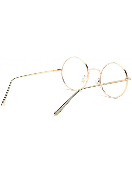 Round Fashion Punk Style Small Round Sunglasses Lady Vintage Men Metal Full Frame Sun Glasses UV400 - Gold - CI18RLSSI6W $11.27