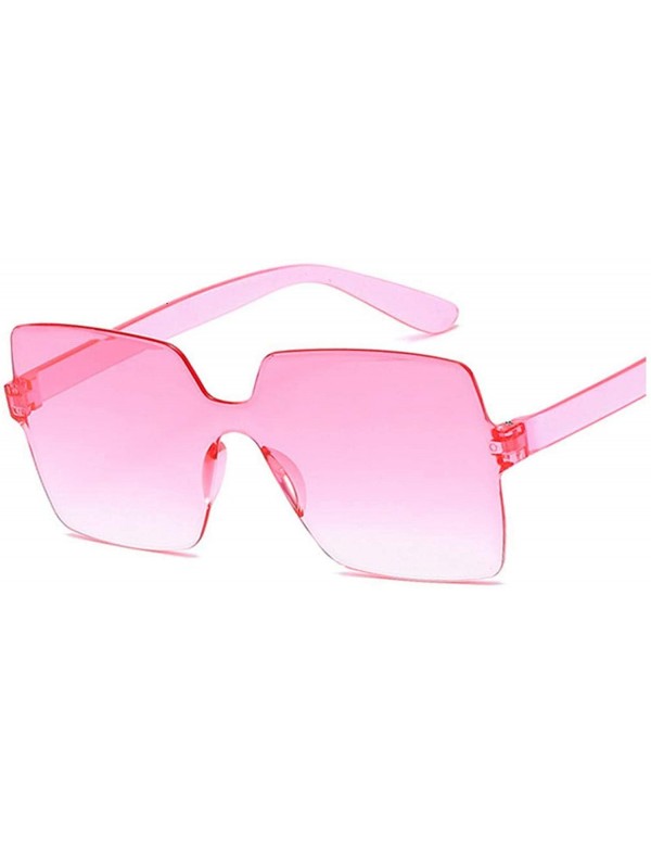 Oversized Fashion Sunglasses Women Red Yellow Square Sun Glasses Driving Shades UV400 Oculos De Sol Feminino - Double Pink - ...