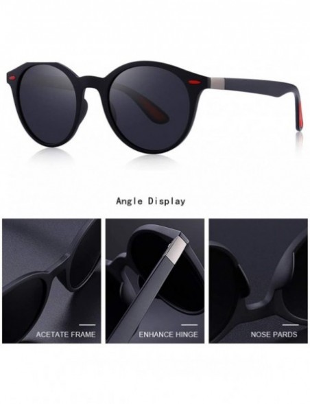 Goggle Ultralight Polarized Sunglasses Men Women Oval Frame Legs Round Sun Glasses Driving Goggles Black C4 Black-Tea - CU194...
