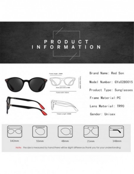 Goggle Ultralight Polarized Sunglasses Men Women Oval Frame Legs Round Sun Glasses Driving Goggles Black C4 Black-Tea - CU194...