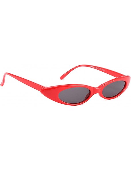 Oversized Classic style Cat Eye Sunglasses for Men and Women PC AC UV400 Sunglasses - Red Gray - CZ18SASZI89 $14.21