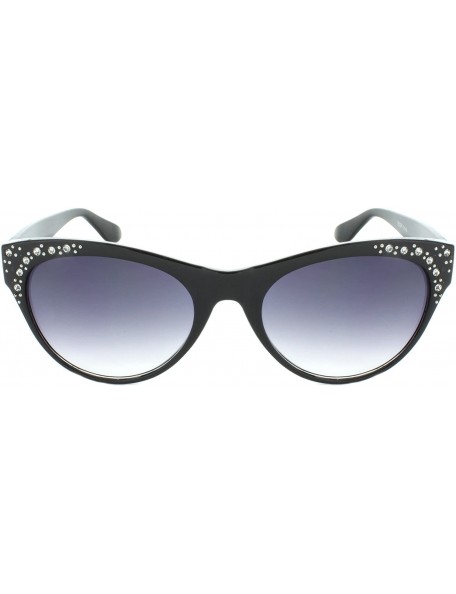 Cat Eye Chic Fashion Cat eye Frame Women Pointed Cateyes Sunglasses UV400 - Bkpb - CP124XACOK7 $10.36