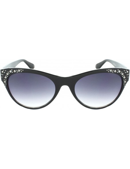 Cat Eye Chic Fashion Cat eye Frame Women Pointed Cateyes Sunglasses UV400 - Bkpb - CP124XACOK7 $10.36