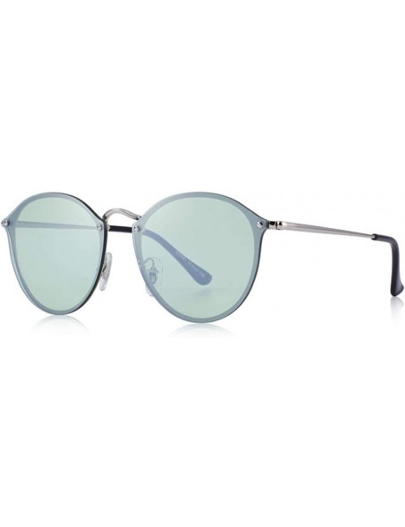 Oval DESIGN Men/Women Classic Retro Oval Sunglasses 100% UV Protection C01 Black - C01 Black - CA18XGEC9E9 $16.36