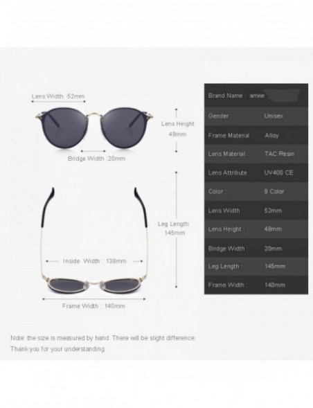 Oval DESIGN Men/Women Classic Retro Oval Sunglasses 100% UV Protection C01 Black - C01 Black - CA18XGEC9E9 $16.36