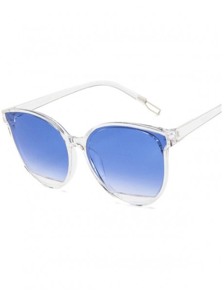 Sport Arrival 2019 Sunglasses Women Vintage Metal Eyeglasses Mirror Classic Vintage Feminino UV400 - Blue - CM18W66CR44 $11.74