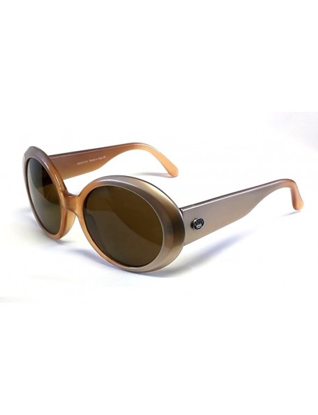 Oval Geneva Princess Beige Designer Sunglasses - CW125SILQYT $13.55