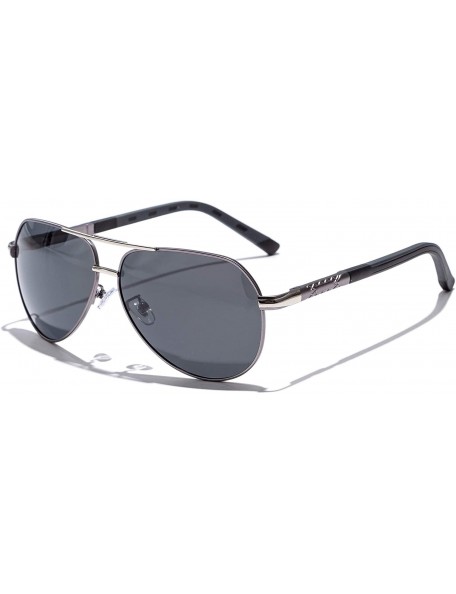 Aviator Blaine Polarized Sunglasses - Gun Black - CY1929I3HK4 $53.10