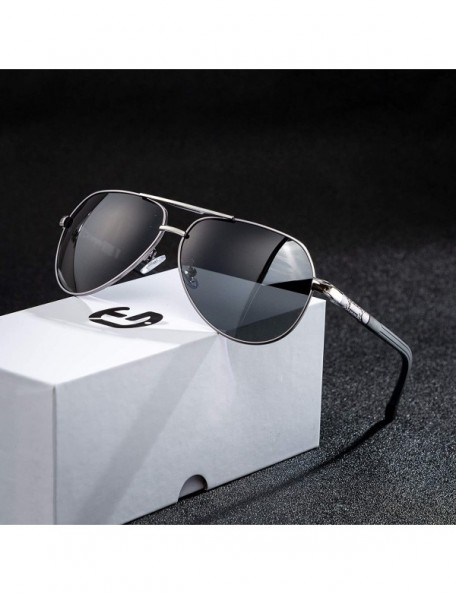 Aviator Blaine Polarized Sunglasses - Gun Black - CY1929I3HK4 $53.10