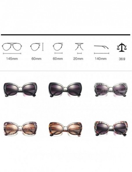 Cat Eye Transparent Snake Cat Eye Sunglasses Men Women Big Frame Fashion Shades UV400 Vintage Glasses - C4 Bright Black - C61...