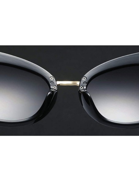 Cat Eye Transparent Snake Cat Eye Sunglasses Men Women Big Frame Fashion Shades UV400 Vintage Glasses - C4 Bright Black - C61...