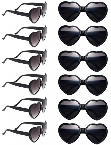 Wayfarer Dozen Pack Heart Sunglasses Party Favor Supplies Holiday Accessories Collection - Adult Black - CA18G75Y6LG $23.07
