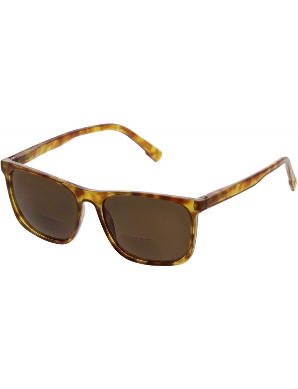 Square Highbrow Square Hideaway Bifocal Sunglasses- Honey Tortoise- 56 mm + 1.5 - CG18XDDG23H $17.44