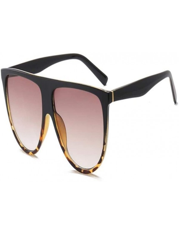 Square Sunglasses Woman Vintage Retro Flat top Thin Shadow Sun Glasses Square Pilot Luxury Designer Large Black Shades - CM18...