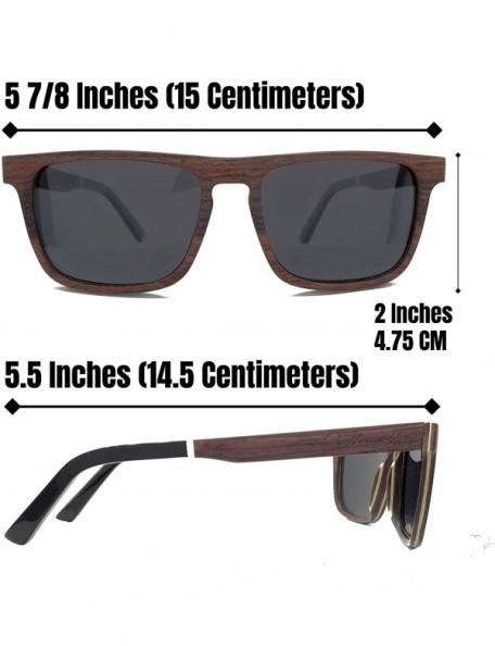 Sport Natural Wood Sunglasses for Men & Women - Wooden Frame - Genuine Polarized Lenses - C6189H9NHNO $33.48