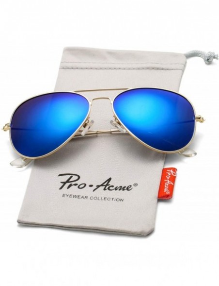 Round Classic Polarized Aviator Sunglasses for Men and Women UV400 Protection - CQ18RY56LGO $16.77