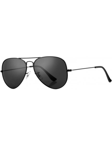 Round Classic Polarized Aviator Sunglasses for Men and Women UV400 Protection - CQ18RY56LGO $16.77