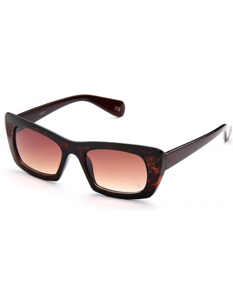 Oversized Oversize Butter Fly Fashion Sunglasses for Women UV Protection - Brown - C717YU86TQ2 $10.65