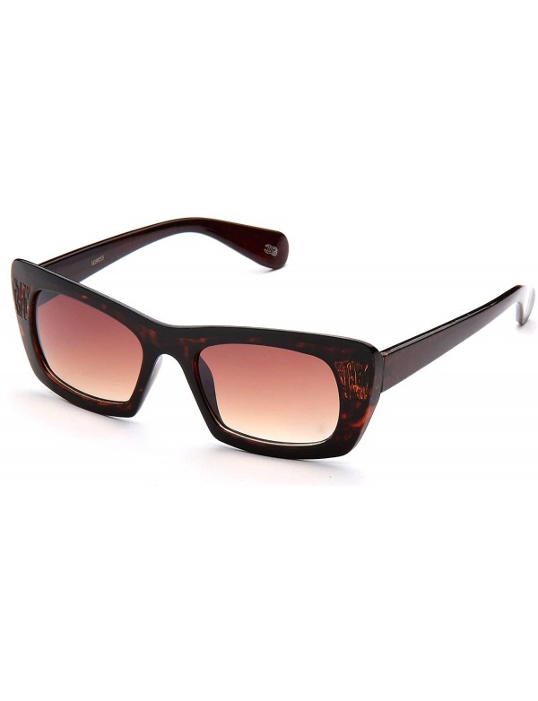 Oversized Oversize Butter Fly Fashion Sunglasses for Women UV Protection - Brown - C717YU86TQ2 $10.65