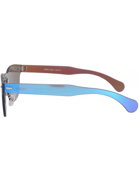 Butterfly Women's UV400 Sunglasses One-piece Mirror Summer Glasses-S71002 - Blue - C618QI44040 $8.57