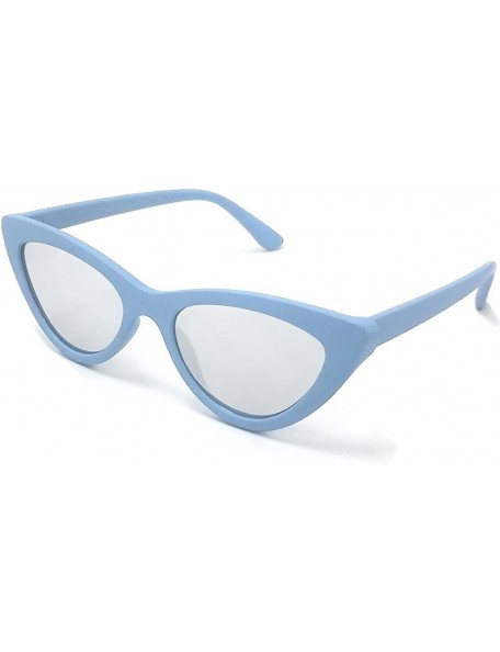 Rimless Matrix High Fashion Cateye Sunglasses for Women - Baby Blue - CN18DNUNCZY $57.26