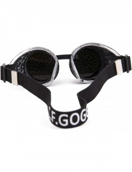 Goggle Vintage Steampunk Goggles Retro Spikes Glasses Rave Cosplay Halloween - Silver7 - CQ18HW9LEKY $9.01