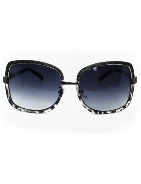 Square 99-193 Premium Oversize XXL Women Retro Classic Vintage Clear Brand Designer Style Sunglasses - Black - C818DQIERMG $1...