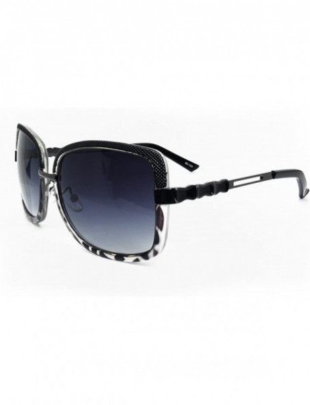 Square 99-193 Premium Oversize XXL Women Retro Classic Vintage Clear Brand Designer Style Sunglasses - Black - C818DQIERMG $1...