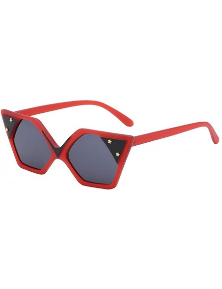 Oversized Reflective Oversized Sunglasses Polarized Protection - F - C818YM6YZW4 $8.74