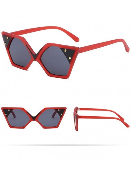 Oversized Reflective Oversized Sunglasses Polarized Protection - F - C818YM6YZW4 $8.74