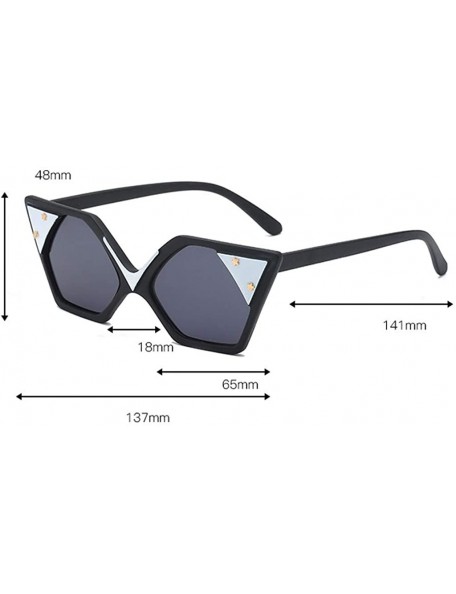 Oversized Reflective Oversized Sunglasses Polarized Protection - F - C818YM6YZW4 $8.74