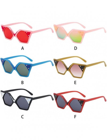 Oversized Reflective Oversized Sunglasses Polarized Protection - F - C818YM6YZW4 $8.74