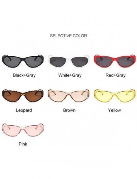 Round Sexy Cat Eye Sunglasses Women Mirror Sun Glasses Ladies Round Lens Shades For Female Eyewear UV400 - Yellow - CT198XN0L...