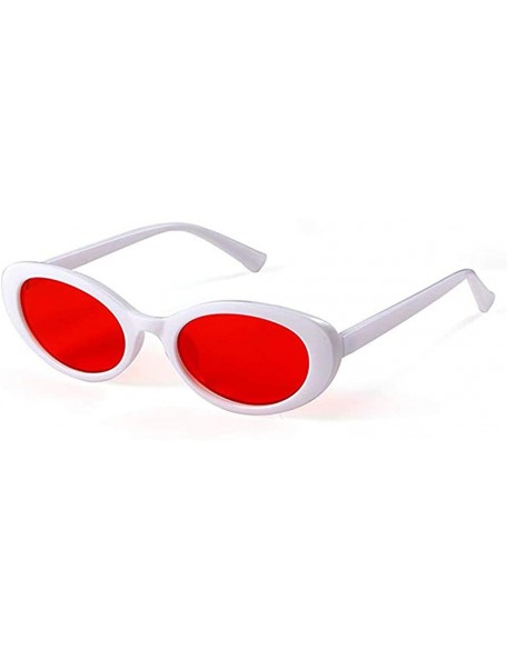 Goggle Retro Goggle Sunglasses 2018 trend cateye Curt Cobain - Red - C118HE8NRQH $14.58