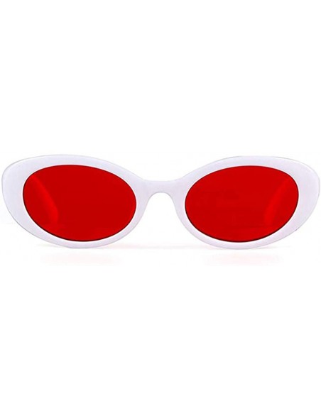 Goggle Retro Goggle Sunglasses 2018 trend cateye Curt Cobain - Red - C118HE8NRQH $14.58