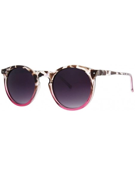 Round 1 Pcs Vintage Retro Round Frame Sunglasses Eyewear Black Lens - Choose Color - Pink Zebra - CH18NS5IZ99 $35.30