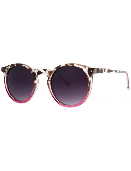 Round 1 Pcs Vintage Retro Round Frame Sunglasses Eyewear Black Lens - Choose Color - Pink Zebra - CH18NS5IZ99 $20.77