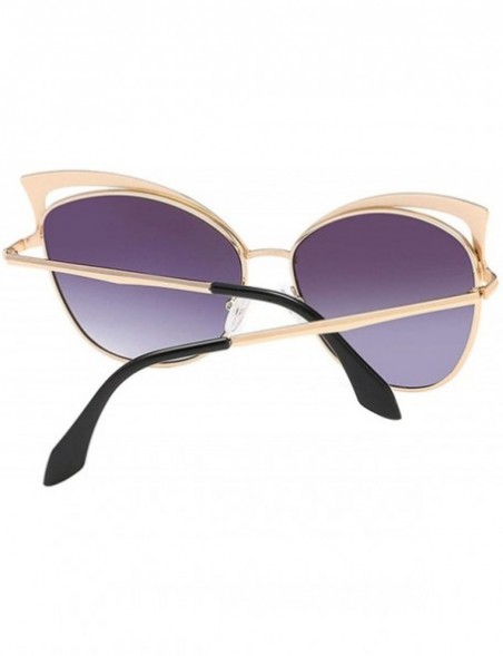 Cat Eye Fashion Sexy Ladies Cat Eye Sunglasses Women Brand Designer Vintage Mirror Sun Glasses - C04 Gold Pink - CK18WE4E29Z ...