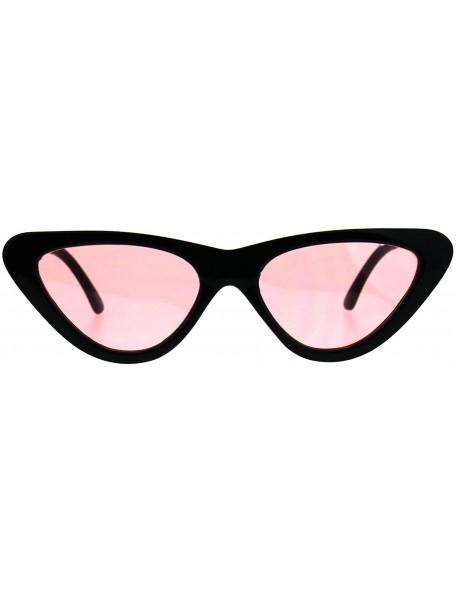 Cat Eye Pop Color Retro Vintage Style Cat Eye Womens Plastic Sunglasses - Pink - C4189LSN2L5 $10.69