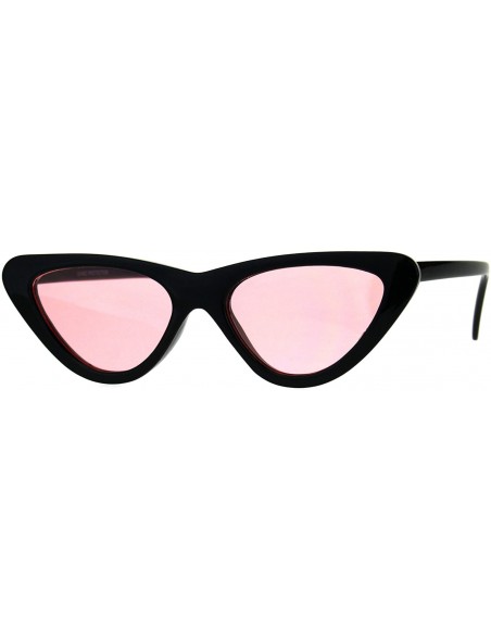 Cat Eye Pop Color Retro Vintage Style Cat Eye Womens Plastic Sunglasses - Pink - C4189LSN2L5 $10.69