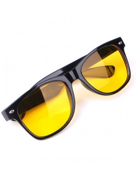 Square Unisex Yellow Lenses Night-Vision Glasses Night Driving Glasses - C1193W9SWO7 $11.02