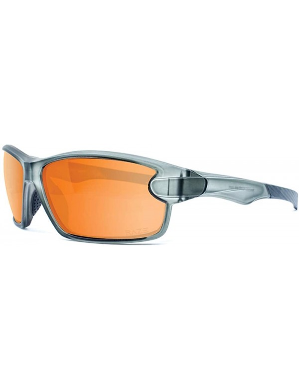 Sport J-Frame Golf Sport Riding Polarized Sunglasses - Crystal Grey With Black Accents - CB18RZ3822Q $16.72