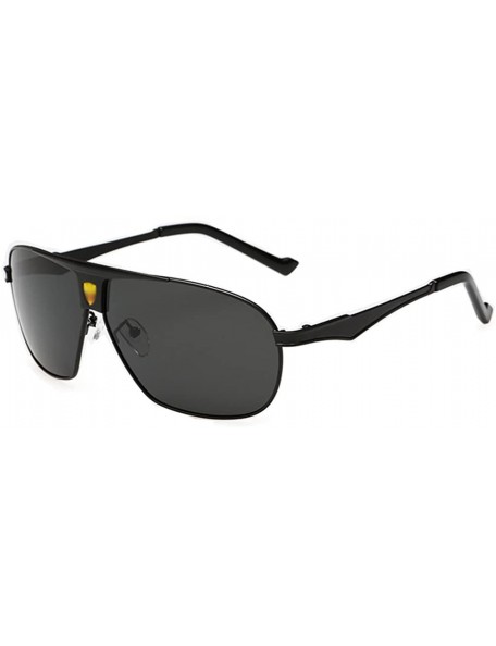 Aviator Army Quality Sunglasses Stable Frame Explosion Proof Lens Aviator 62mm - Black/Black - C51218U3U0J $14.07