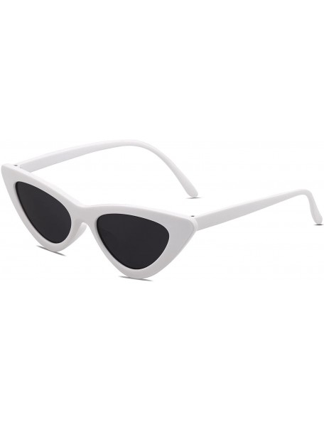 Goggle Vintage Cat Eye Sunglasses for Women and Girl Kids - Mother & daughter Matching - White for Adult - CY18YX8K8O9 $8.18