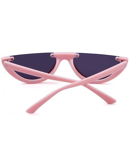 Goggle Clout Goggles Cat Eye Sunglasses Half Frame Vintage Mod Style Retro Kurt Cobain Eyewear - Pink - CK18E3CYHZ7 $7.62