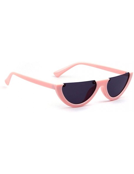 Goggle Clout Goggles Cat Eye Sunglasses Half Frame Vintage Mod Style Retro Kurt Cobain Eyewear - Pink - CK18E3CYHZ7 $7.62