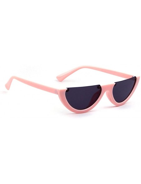 Goggle Clout Goggles Cat Eye Sunglasses Half Frame Vintage Mod Style Retro Kurt Cobain Eyewear - Pink - CK18E3CYHZ7 $7.62